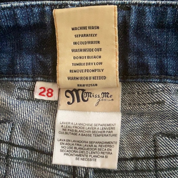 Miss Me "Red" Drew Jeans Womens Size 28 Dark Wash Bootcut Denim Jeans - Picture 7 of 7